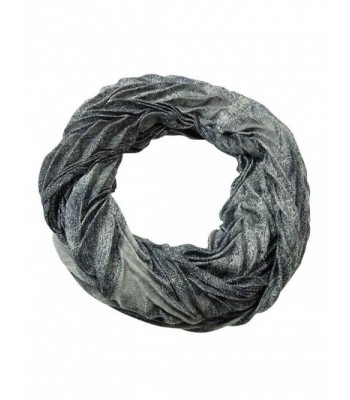 Collection Eighteen Women's Paisley Pleated Infinity Scarf - Grey - C511Q05RSHJ