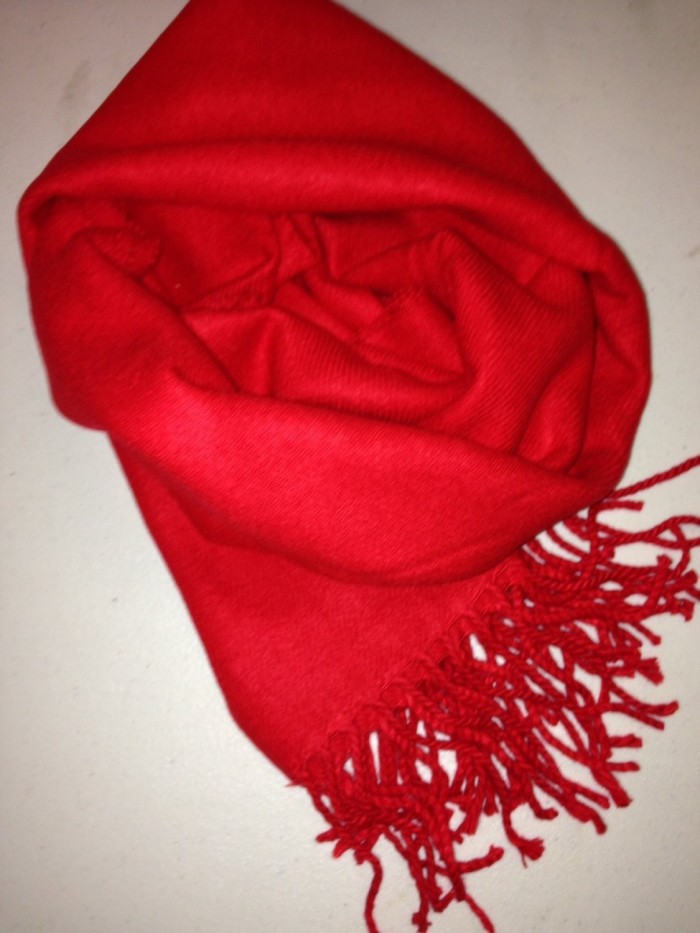 RED SCARF: Elegant- Cashmere Feel Scarf 72" x 12" New 2014 Spring Collection - C811G6BKYCD