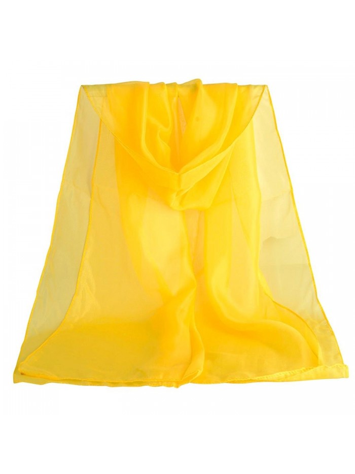 Chiffon Scarf- Misaky Women's Fashion Style Lady Shawl Girls Stole - Yellow - CO12L2CU4VL