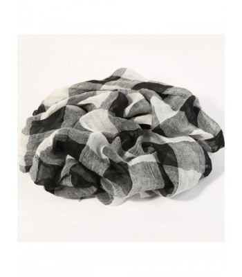 ZORJAR Linen Checks Sarong Scarves in Fashion Scarves