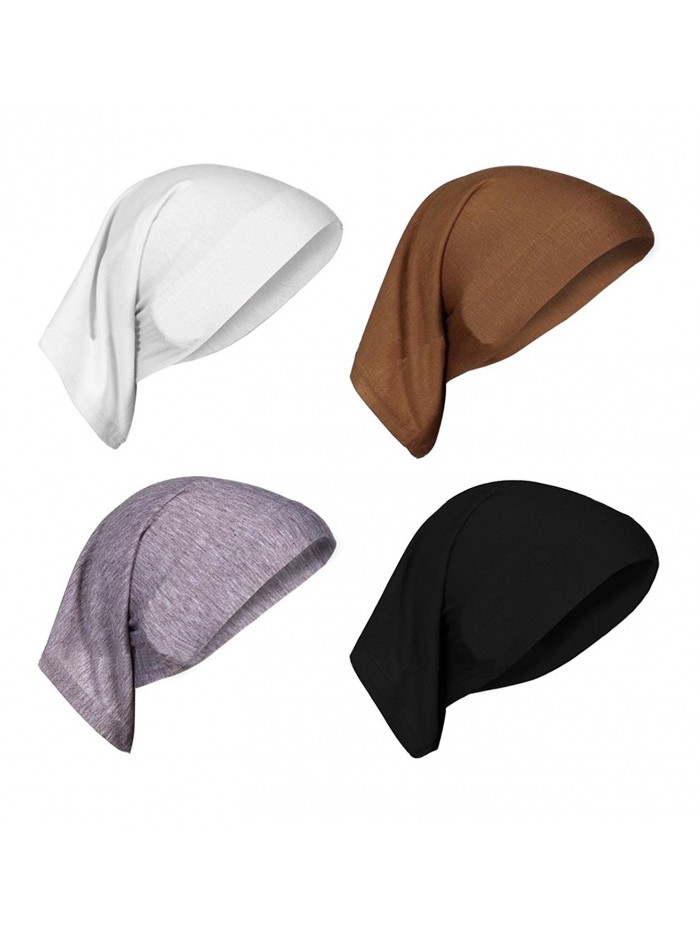 AIYUE Beanie Headscarf Headwear Chemo Turban Cancer - Black/White/Grey/Coffee - CZ18666KH0N