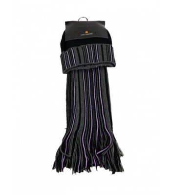 New Unisex Black And Grey Acrylic Winter Set Scarf And Hat - SCFH211 - C4125MGVXFJ