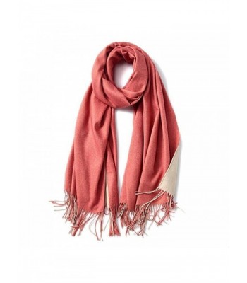 Large 79"x28" Women Soft Cashmere Shawls Wool Wraps Fashion Stole Scarf - Blush - CK1879TURDW