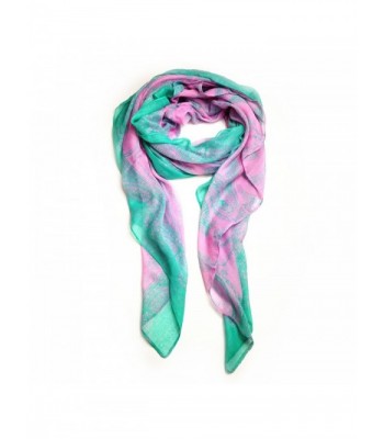 Paskmlna Women's Lightweight Paisley Printed Soft Large Wrap Scarves - 7721-green Pink - C5126VJPPEL