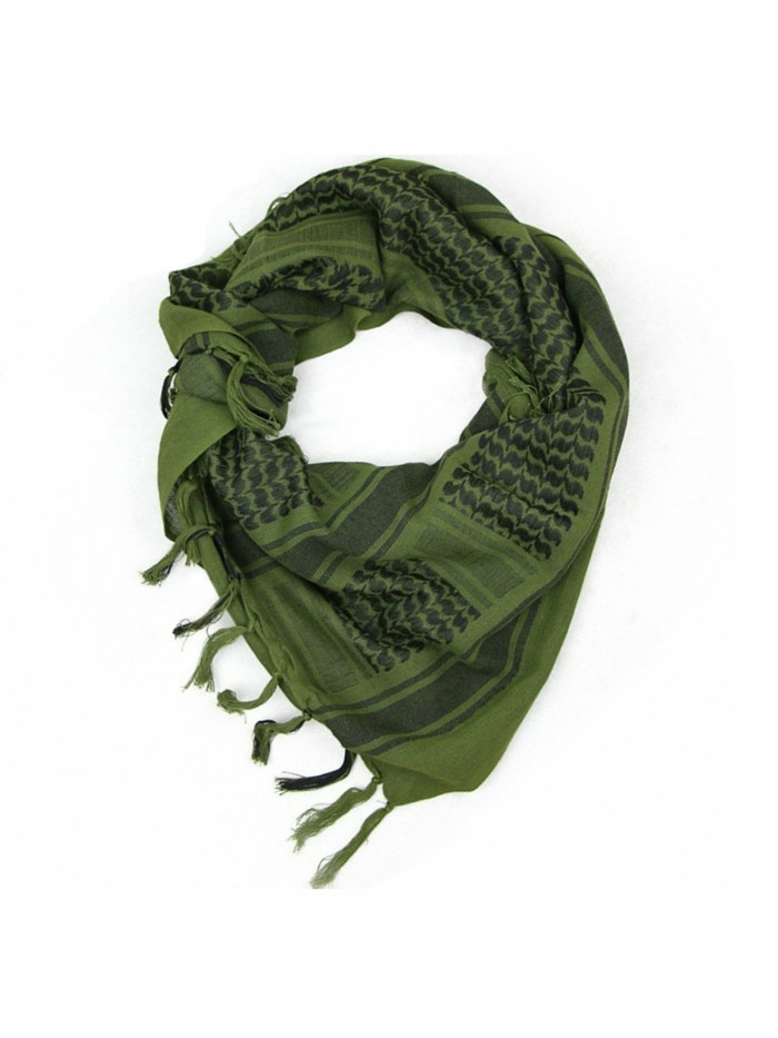 Neodot Tactical Desert Military Shemagh Arab Keffiyeh Neck Scarf Head Wrap 100% Cotton - Army Green - CC186GGT7S9