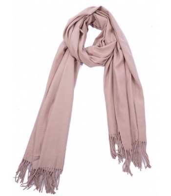 Portola Premium Extra Soft Solid Color All Season Scarf 80"L x 25"W - Nude - C512MY12RGL