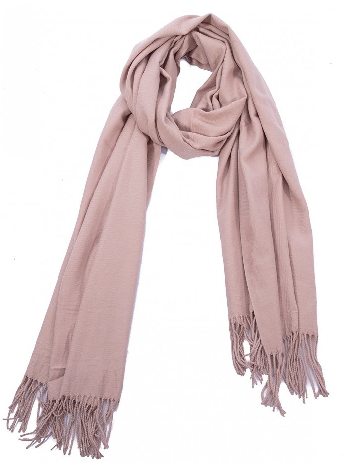 Portola Premium Extra Soft Solid Color All Season Scarf 80"L x 25"W - Nude - C512MY12RGL