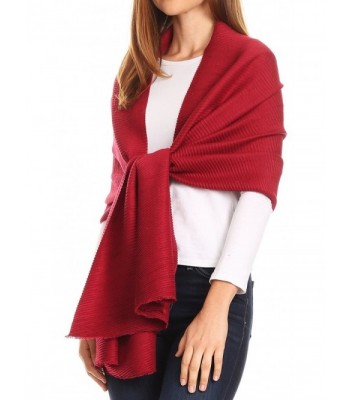 Sakkas 1749 Pleated Crinkle Burgundy in Cold Weather Scarves & Wraps