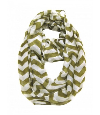 Modadorn Accessories Nautical Lightweight Chevron Infinity Scarf - Khaki - CM11DXJG2NL