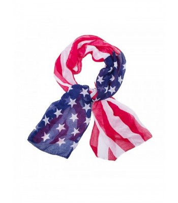 Patriotic American Flag Pattern Womens Scarf - Flag1 - CW12EN27FAJ