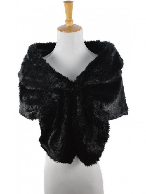 Warm Faux Fur Wedding Shawl Perfect for Wedding/party/show - Black ...