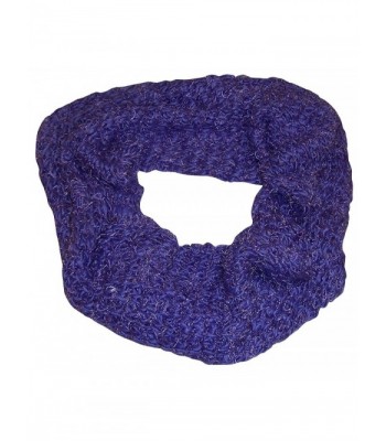 N'Ice Caps Womens Iceland Yarn And Feather Circle Infinity Scarf - Purple - C6124NDHS47