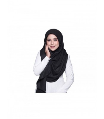 Fyka Instant Ready to Wear Hijab Shawl Scarf Elegant Style for Muslim Islamic Ladies Multicolor - Black - CP189Z0UX8E
