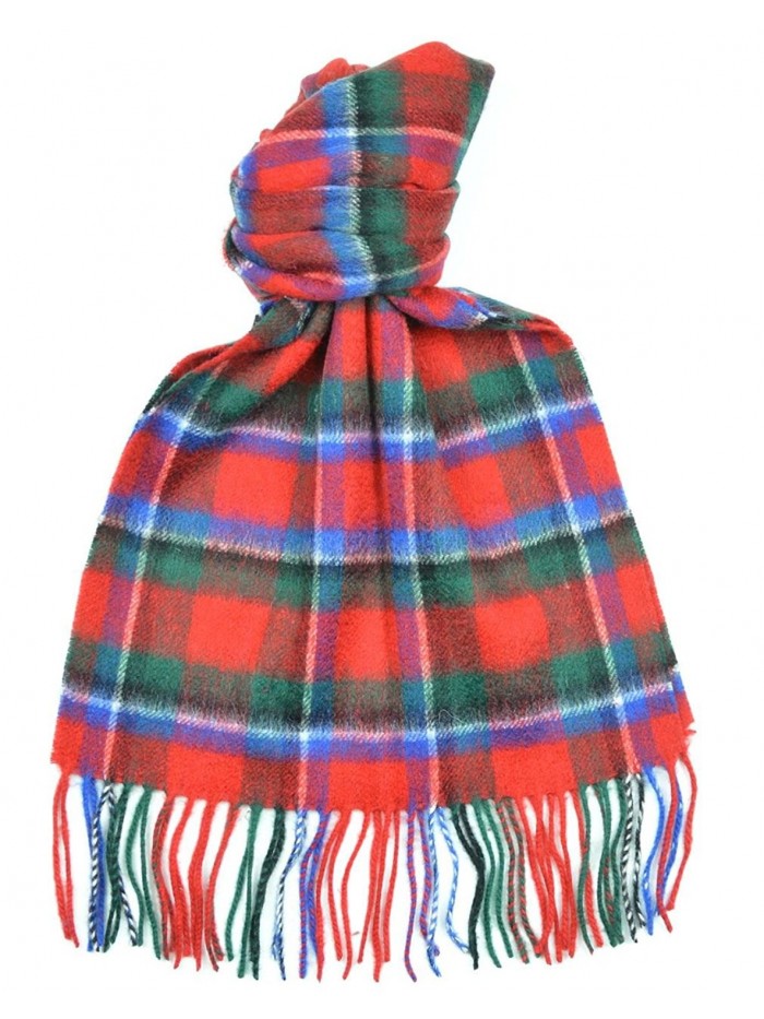 Lambswool Scottish Sinclair Red Modern Tartan Clan Scarf Gift - CV118SCFV71