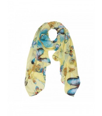 Sukidaya Scarves Chiffon Lightweight Butterfly