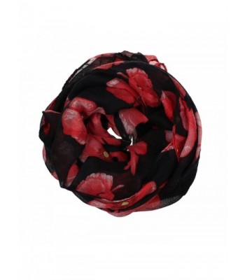Wensltd Clearance Poppy Print Floral in Fashion Scarves
