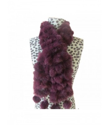 DZT1968(TM) Newest Women Winter Warm Real Rabbit Fur Scarf Ball Velvet Rabbit Style (E) - CO11S23EZGJ