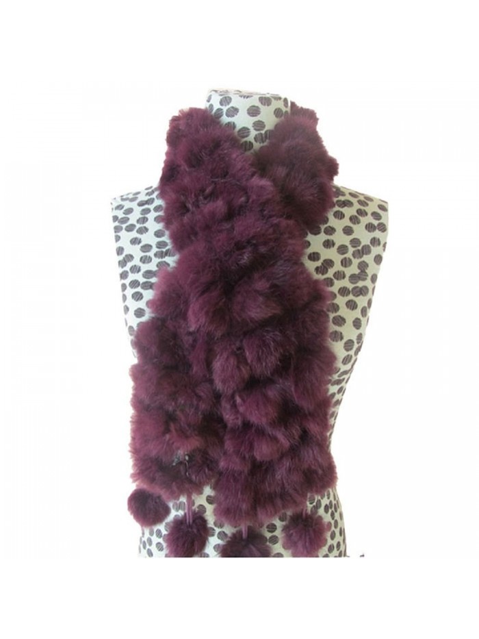 DZT1968(TM) Newest Women Winter Warm Real Rabbit Fur Scarf Ball Velvet Rabbit Style (E) - CO11S23EZGJ