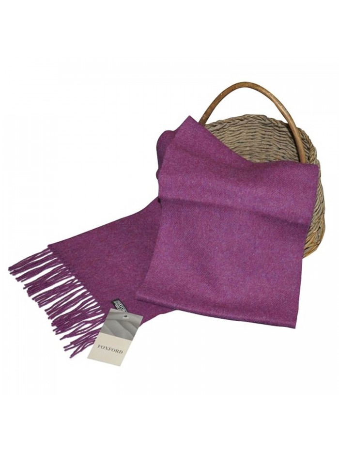 Ladies Wool Scarf- 100% Lambswool extra soft- Imported from Ireland- Purple - CU11JGO0G75