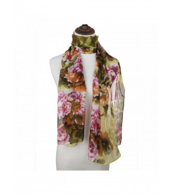 ChikaMika Chiffon Scarves Lightweight Green in Fashion Scarves