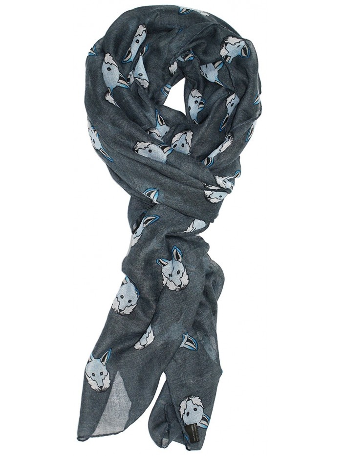 Ted and Jack - Fox Hunt Stylish Print Fall Scarf - Slate Blue - CW126GAM2AX