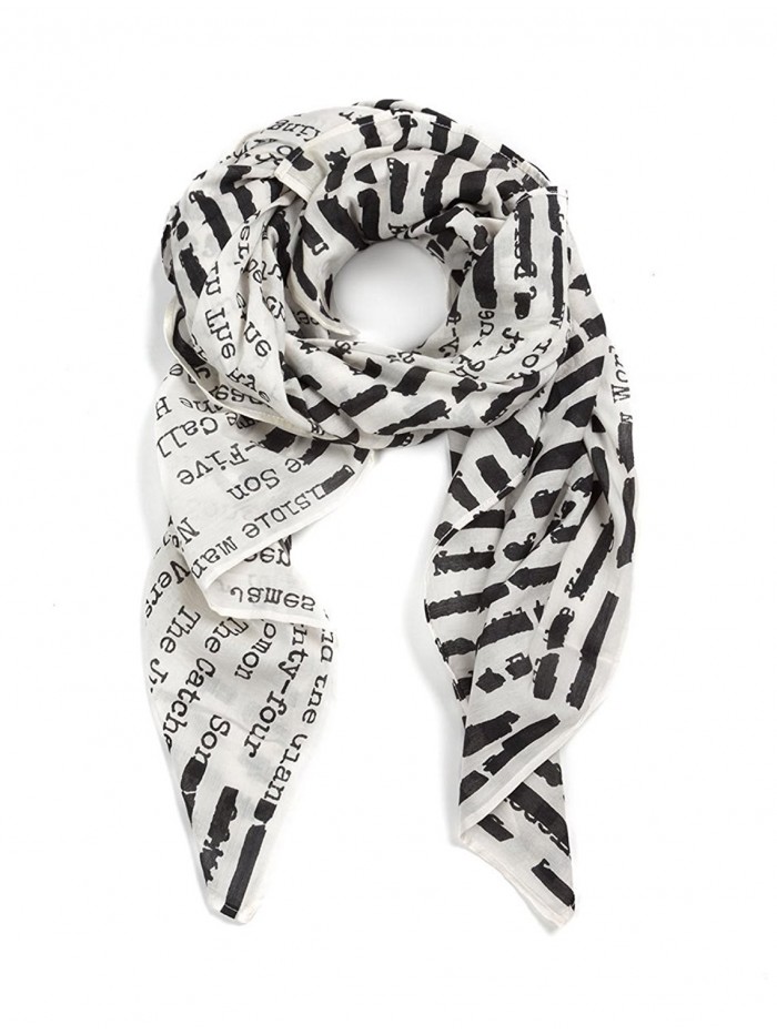 Out of Print Lightweight Scarf - White - CW12MAILPJN