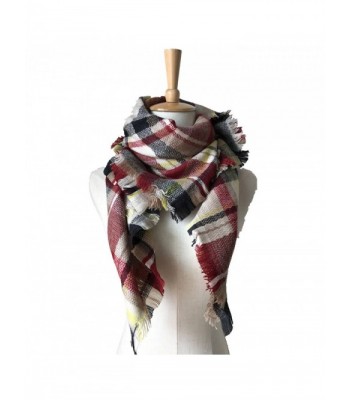 Abclothing Family Match Scarf Plaid Blanket Shawls for Adult and Kids - Blackclaret - C41883TH0GU