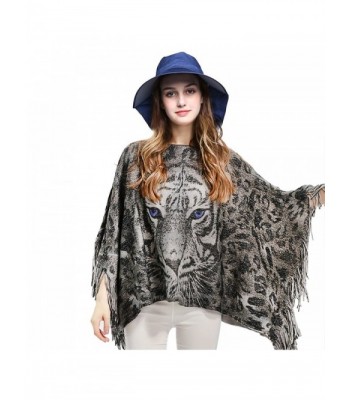 YuShengTang Fringed Knitted Leopard Valentines in Fashion Scarves