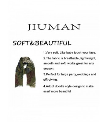 JIUMAN Womens Flowerlet Embroidery Tassels in Cold Weather Scarves & Wraps