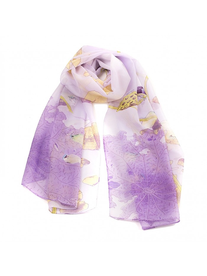 Womens Floral Cherry Blossom Bird Print Scarves Wrap Shawl in multi Colour - Style 11 - CO12L8WYVEV