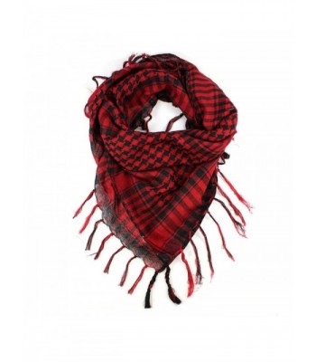 Staron Unisex Women Men Soft Arab Scarf Shemagh Keffiyeh Palestine Shawl Wrap - Red - CA1875D9C76