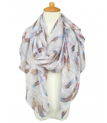 GERINLY Scarf Wrap Colorful Feathers