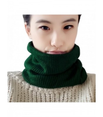 Leories Winter Neck Warmer Fleece Lined Infinity Scarf Soft Thick Circle Loop Scarves - Green - C0187R96OY5