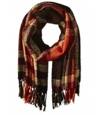 Steve Madden Women's Textured Super Plaid Blanket Wrap - Warm - CQ1231SJZM3