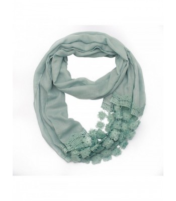 Lightweight Black Infinity Scarf Women - Green - C31803U5MUW