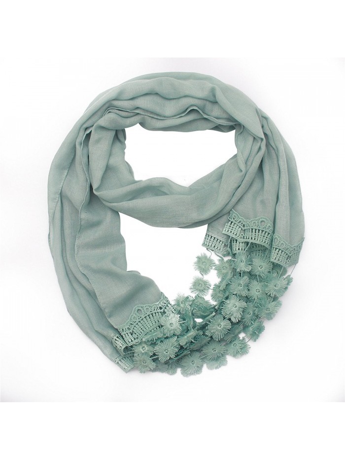 Lightweight Black Infinity Scarf Women - Green - C31803U5MUW