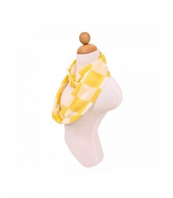 Chiffon Checked Infinity Fashion Yellow