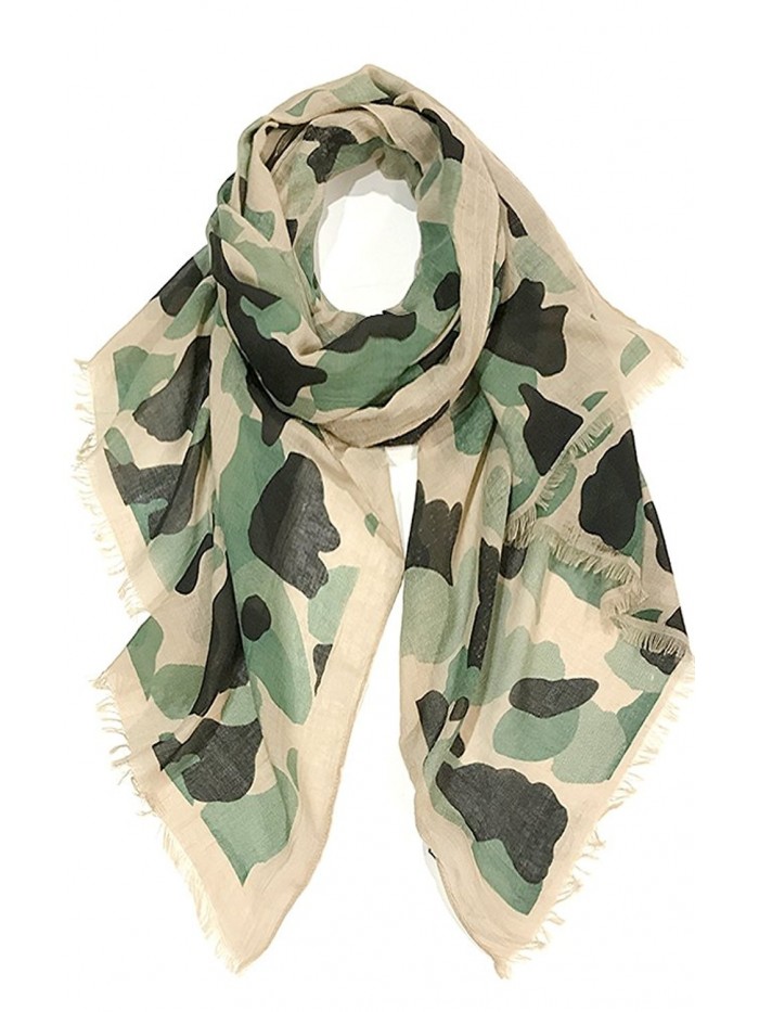 CCFW Unisex 100% Cotton Camouflage Light-weight Oblong Fashion Scarf - C1183O77ZE3