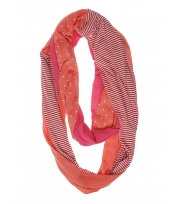 Collection XIIX Women's Patched Jersey Infinity Loop Scarf - Orange - C712G3OZIUF