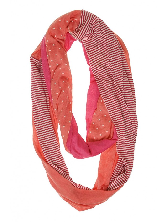 Collection XIIX Women's Patched Jersey Infinity Loop Scarf - Orange - C712G3OZIUF