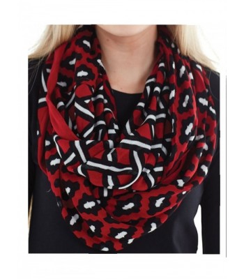 Mud Pie Game Day Scarf - Burgundy/Black - C2121X4NDVB