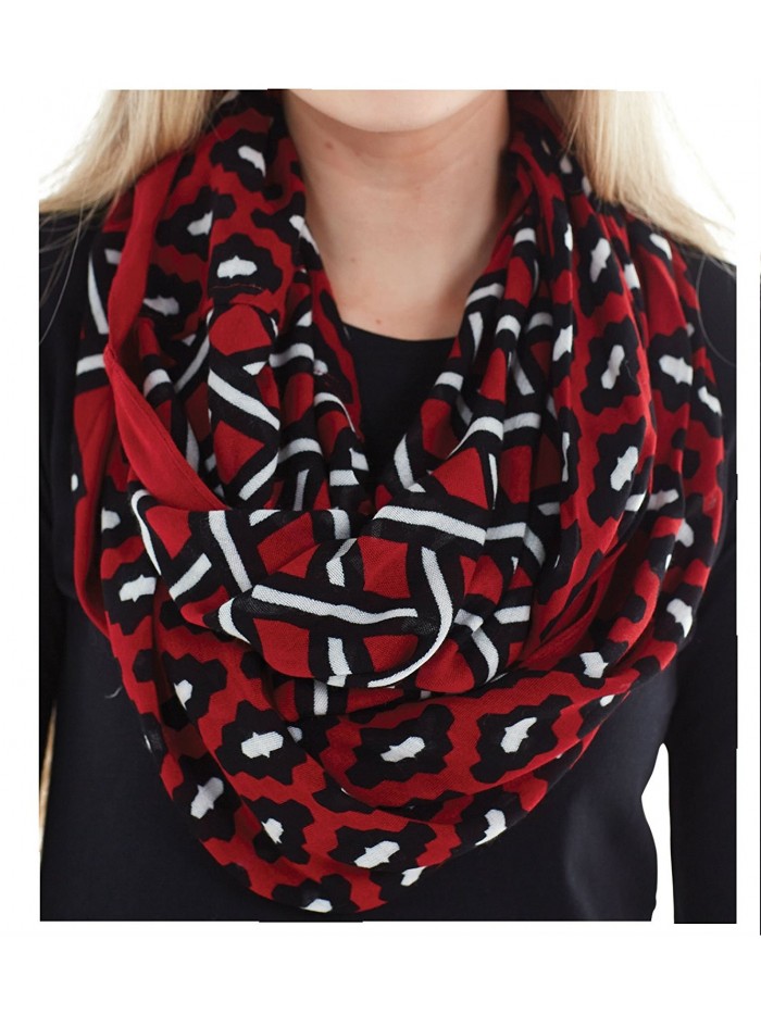 Mud Pie Game Day Scarf - Burgundy/Black - C2121X4NDVB