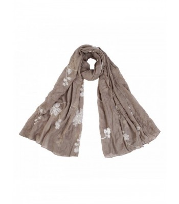 Premium Elegant Floral Embroidered Scarf