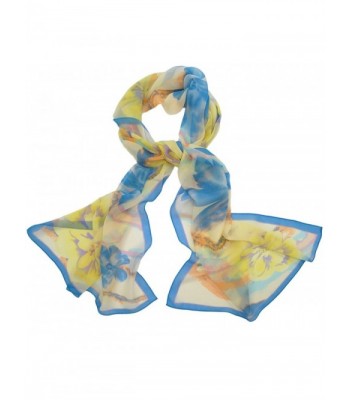 Ayli Women's Mulberry Silk Scarf Long Shawl Wrap Various Style - Flower 7 - CE1282KSX3H