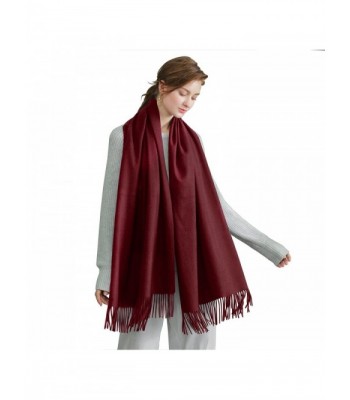 Sunfung Winter Scarves Fashion Pashmina - Wine Red - CR188RZ4AL6