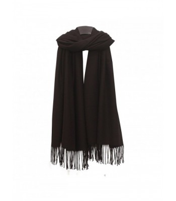 Women Pashmina Black Scarf Wrap in Fashion Scarves