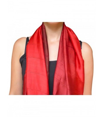 Unique Wrappable Silk Scarf. Handmade Blue Silk Scarves Wrap - Red - C212MEKJ7LX