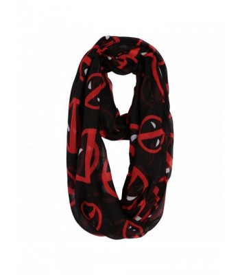 Deadpool Logo All Over Infinity Fashion Scarf - CN12D0DLQ8P