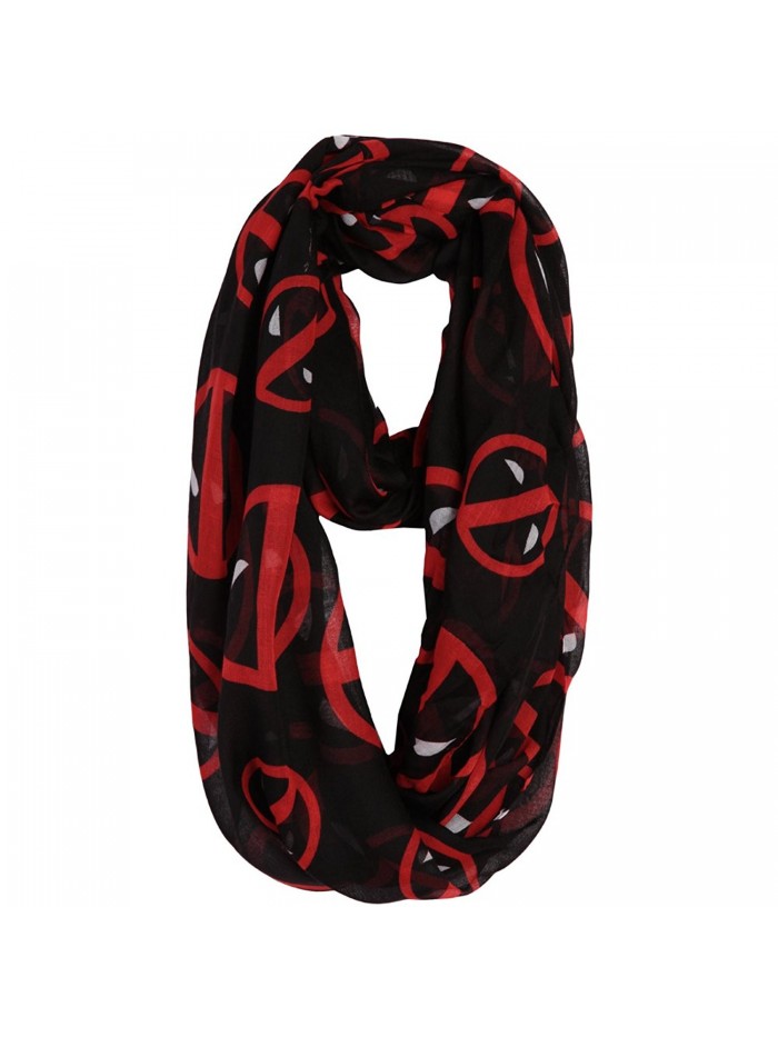 Deadpool Logo All Over Infinity Fashion Scarf - CN12D0DLQ8P