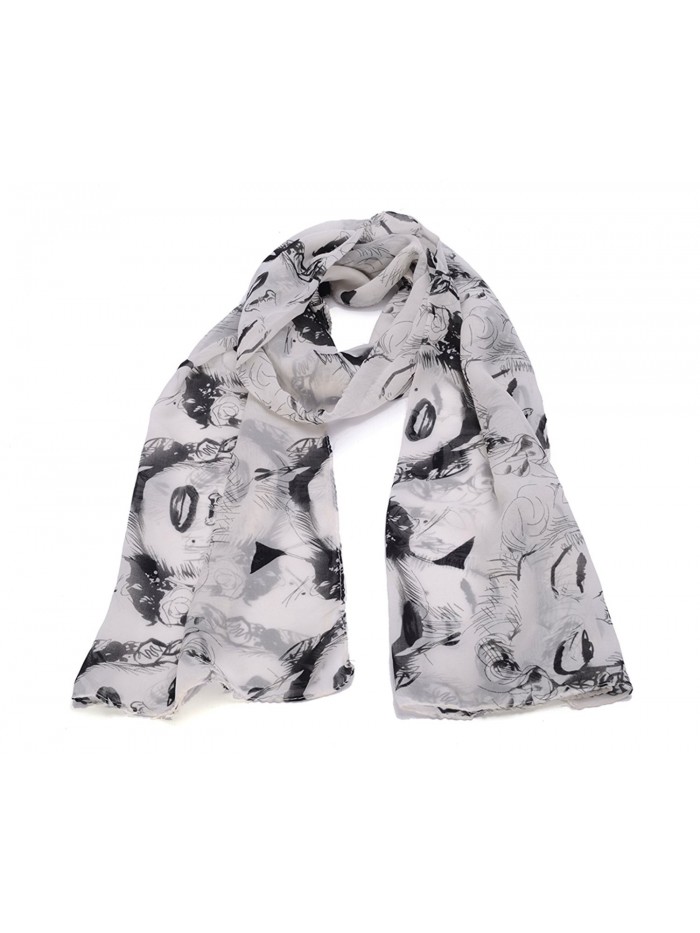 REINDEAR Premium Women Marilyn Monroe Heads Print Scarf US Seller - White - CV1278TM09V